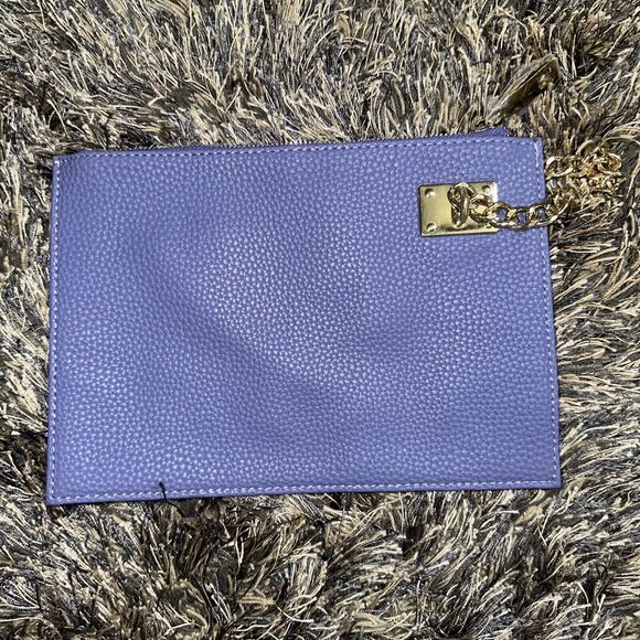 NEW Sondra Roberts Squared SR2 Lavender Purple Clutch Gold Chain Wristlet - Picture 4 of 6